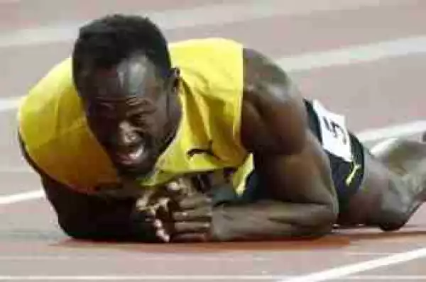 Usain Bolt Suffers Injury In The Final Race Of His Career, Breaks Down In Tears (Photos)